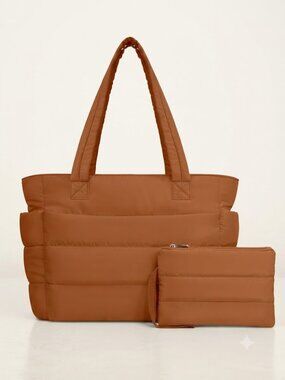 Puffer Tote Bag- Laptop TOTE - Lightweight - Multi Organizer/pockets -NWOT
